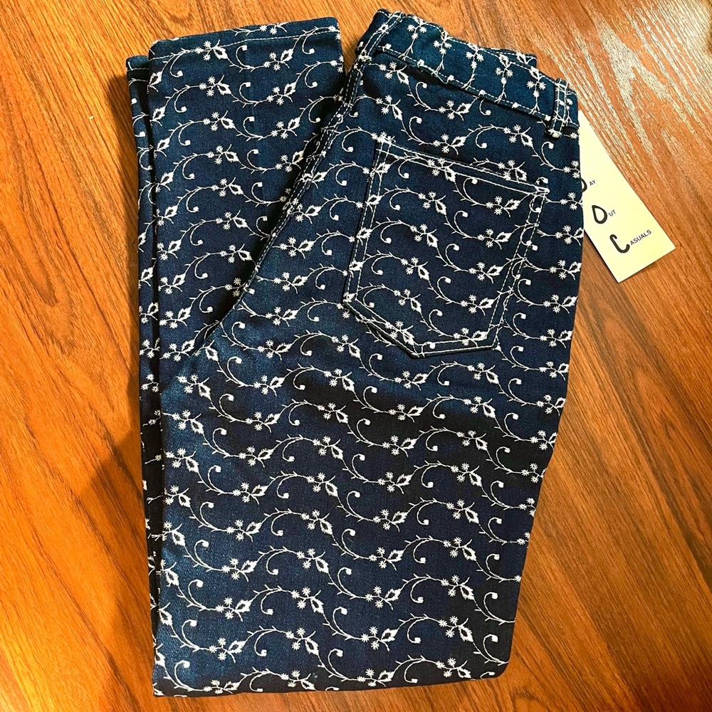 Vintage Day Out Casuals Patterned Floral High Rise Jeans